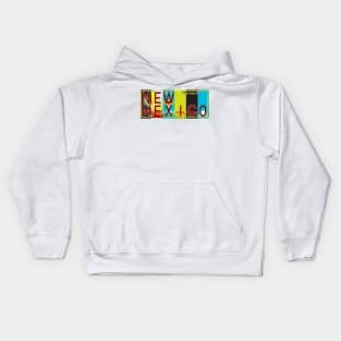 New Mexico License Plates Kids Hoodie